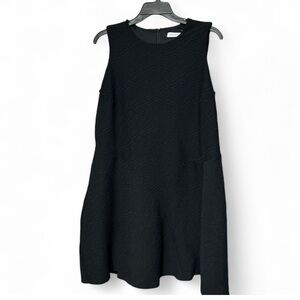 CALVIN KLEIN Lemaire Black Sleeveless A-line Mini Dress 16W